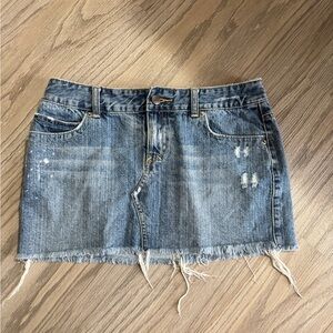 Vintage Aeropostale Blue Distressed Mini Skirt